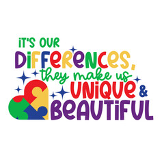 Autism hand written lettering Mental health quote. Modern typographic slogan. Vector illustration