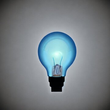 blue light bulb by Generative AI