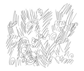 scribble texture isolated vector background