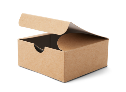 White carton gift box with cover, isolated