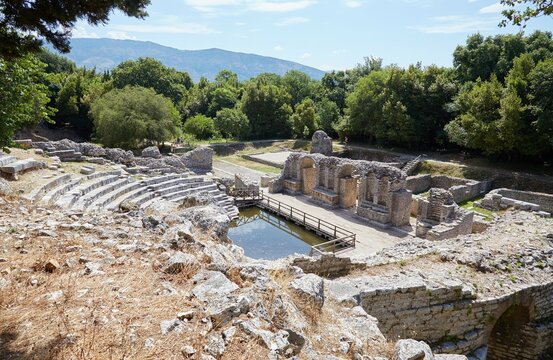 The stunning ruins of Butrint, Albania, located near the city of Sarande, were settled since at least the 6th century BC