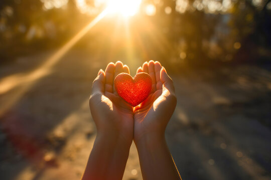 hands holding a heart