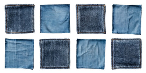 blue jeans denim fabric banners. Created with Generative AI