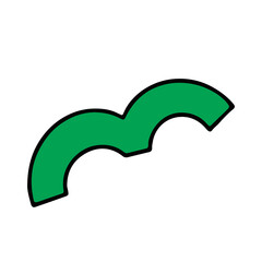 Colorful hand painted various shapes, curls, forms, brush strokes and doodle objects. Abstract modern minimalist trendy vector illustration.