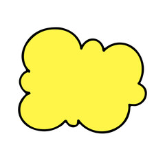 Colorful hand painted various shapes, curls, forms, brush strokes and doodle objects. Abstract modern minimalist trendy vector illustration.