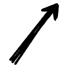 Grunge arrow vector. Grunge arrow brush. Grunge arrow paint.