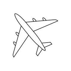 Aircraft icon vector. airplane illustration sign. plane symbol or logo.