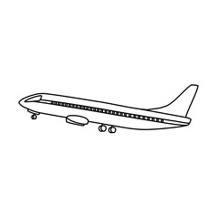 Aircraft icon vector. airplane illustration sign. plane symbol or logo.