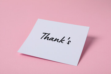 Words of gratitude, gratitude concept, word Thanks