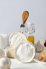 Concept of delicious French food - Camembert cheese