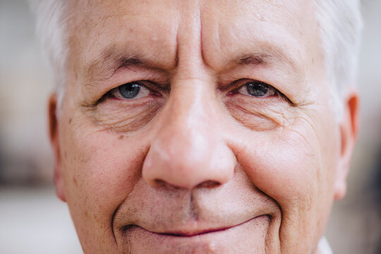 Smiling face of senior man