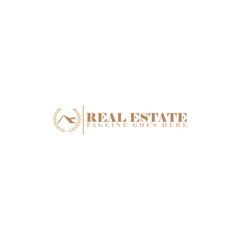 Real Estate Template Logo Design isolated on white background