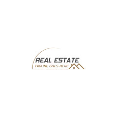 Real Estate Template Logo Design isolated on white background