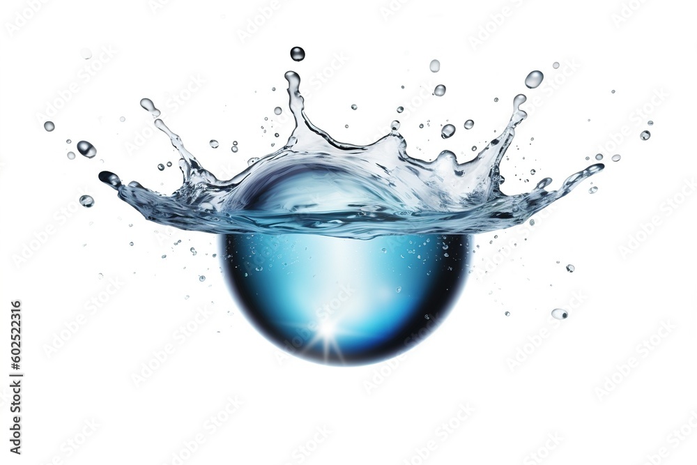 Sticker water drop day isolated on white background. Generated by AI