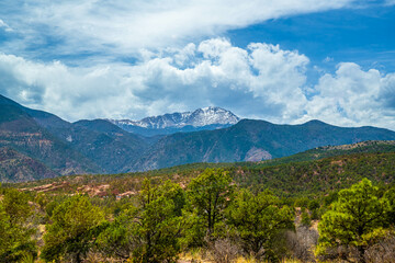 Rocky landscape scenery of Colorado Springs, Colorado