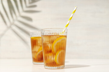 Ice tea - drink for refreshing in hot summer weather