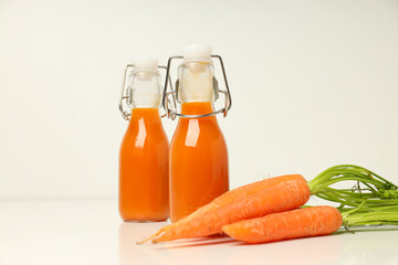 Concept of healthy nutrition and diet with Carrot juice