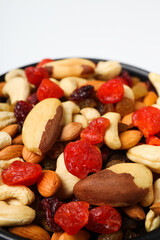 Tasty food concept - delicious dried fruits, tasty dried food