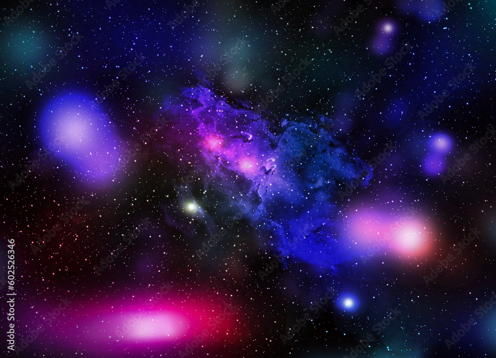 Wall mural a space of the galaxy ,atmosphere with stars at dark background