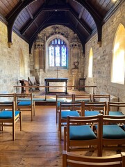 A small church on top of a hill overlooking Bradford-On-Avon. 