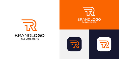 Letter R logo icon design template elements
