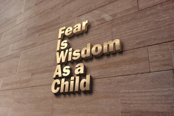 3d peace quote and brown color texts