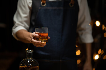 Businessmen in suits drinking  Celebrate whiskey