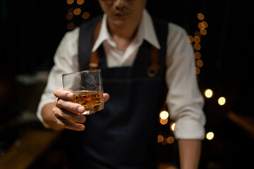 Businessmen in suits drinking  Celebrate whiskey