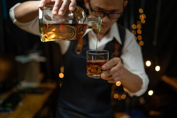 Businessmen in suits drinking  Celebrate whiskey