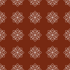 traditional thai geometric brown pattern for clothes, fabric, background, wallpaper, wrapping, batik