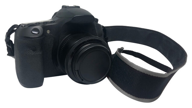 reflex camera isolated on white background