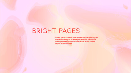 Abstract Futuristic Vector Background with Liquid  Shapes and Lines. Modern Colorful Gradient Wallpaper. Trendy Digital Design for Your Poster, Banner, Template, Web Page.