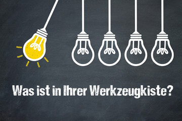 Fototapeta premium Was ist in Ihrer Werkzeugkiste? 