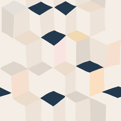 Hand drawn beautiful minimal geometric pattern. Modern abstract shapes ornament. Fashionable template for design. 