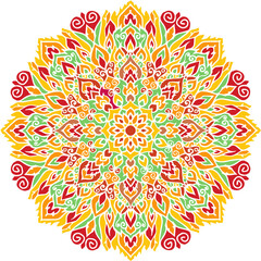 Traditional mandala abstract pattern for clothing, fabric, background, wallpaper, wrapping, batik.
