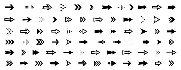 Arrow vector. Arrow black icons. Arrow icon set. Arrow vector collection. Flat vector arrow cursor set.