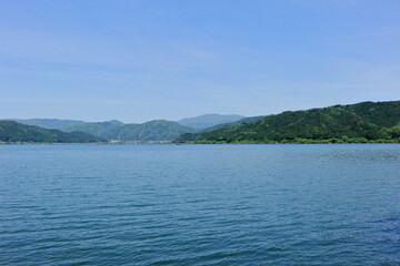 余呉湖畔の風景