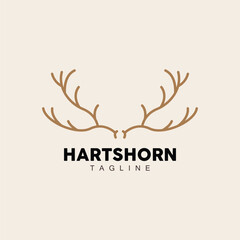 Deer Horn Logo, Animal Vector, Minimalist Simple Design, Illustration Symbol Icon