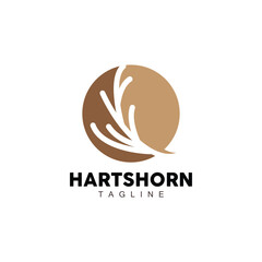 Fototapeta premium Deer Horn Logo, Animal Vector, Minimalist Simple Design, Illustration Symbol Icon