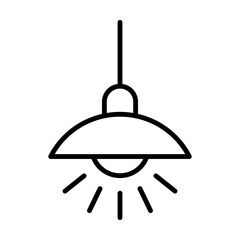 Hanging lamp icon vector on trendy design