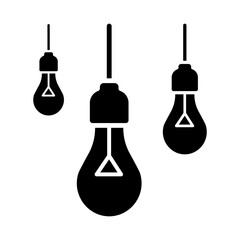 Naklejka premium Hanging lamp icon vector on trendy design