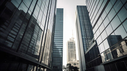 Fototapeta na wymiar Modern Business Buildings In Financial District