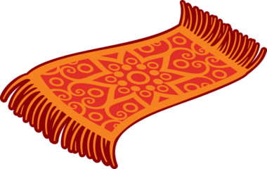 Oriental magic carpet PNG illustration