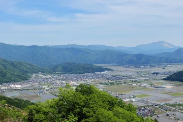 Foto op Canvas 賤ケ岳から見下ろす木之本駅周辺の風景 © So Takinoiri