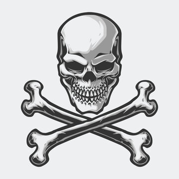 skull with cross bones logo