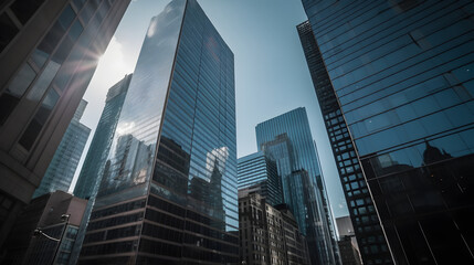 Obraz na płótnie Canvas Modern Business Buildings In Financial District