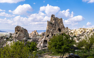 Fototapeta na wymiar The cave city in Cappadocia. Turkey