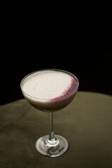 Classic cocktail glass table in night club restaurant