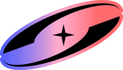 textured holo starburst element sticker