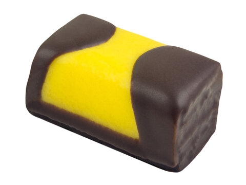 Marzipan cake with egg liquer and chocolate